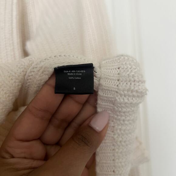 JENNI KAYNE Cotton Fisherman Sweater small - Picture 3 of 5